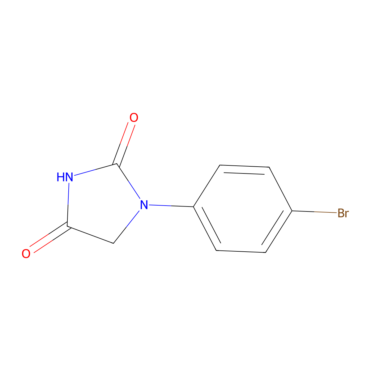 1-(4-Bromophenyl)-2,4-imidazolidinedione molecular structure, CAS 32549-34-1