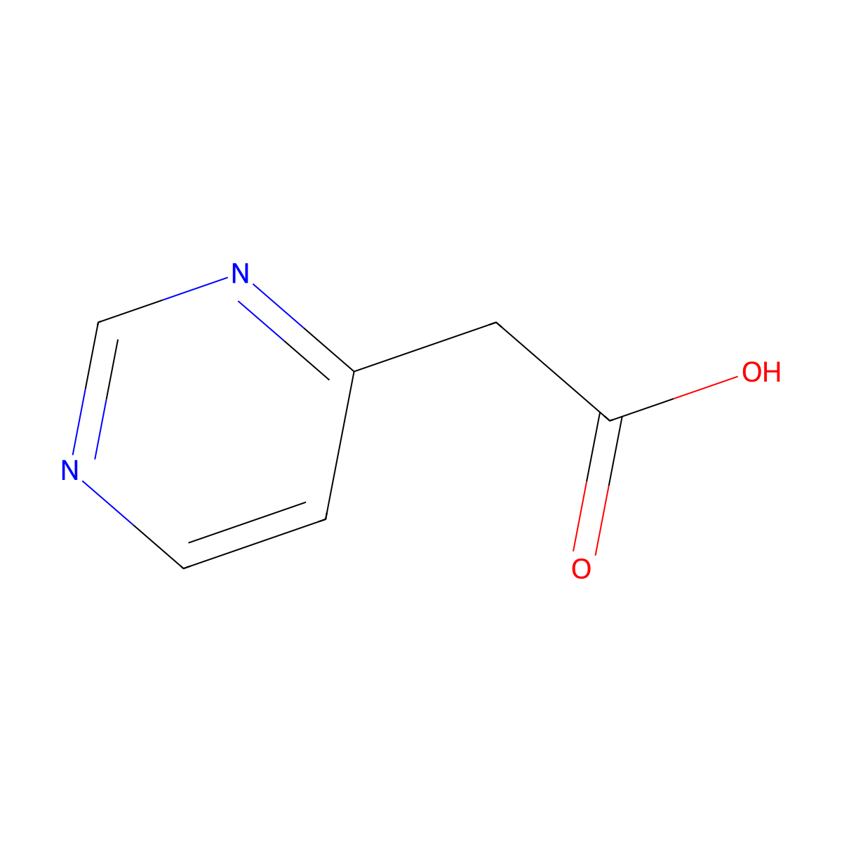 (Pyrimidin-4-yl)acetic acid molecular structure, CAS 325491-53-0