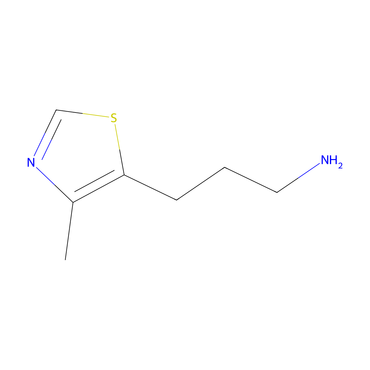 3-(4-Methyl-1,3-thiazol-5-yl)propan-1-amine molecular structure, CAS 325491-86-9