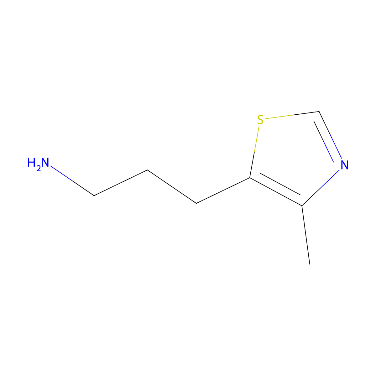 3-(4-Methyl-1,3-thiazol-5-yl)propan-1-amine molecular structure, CAS 325491-86-9