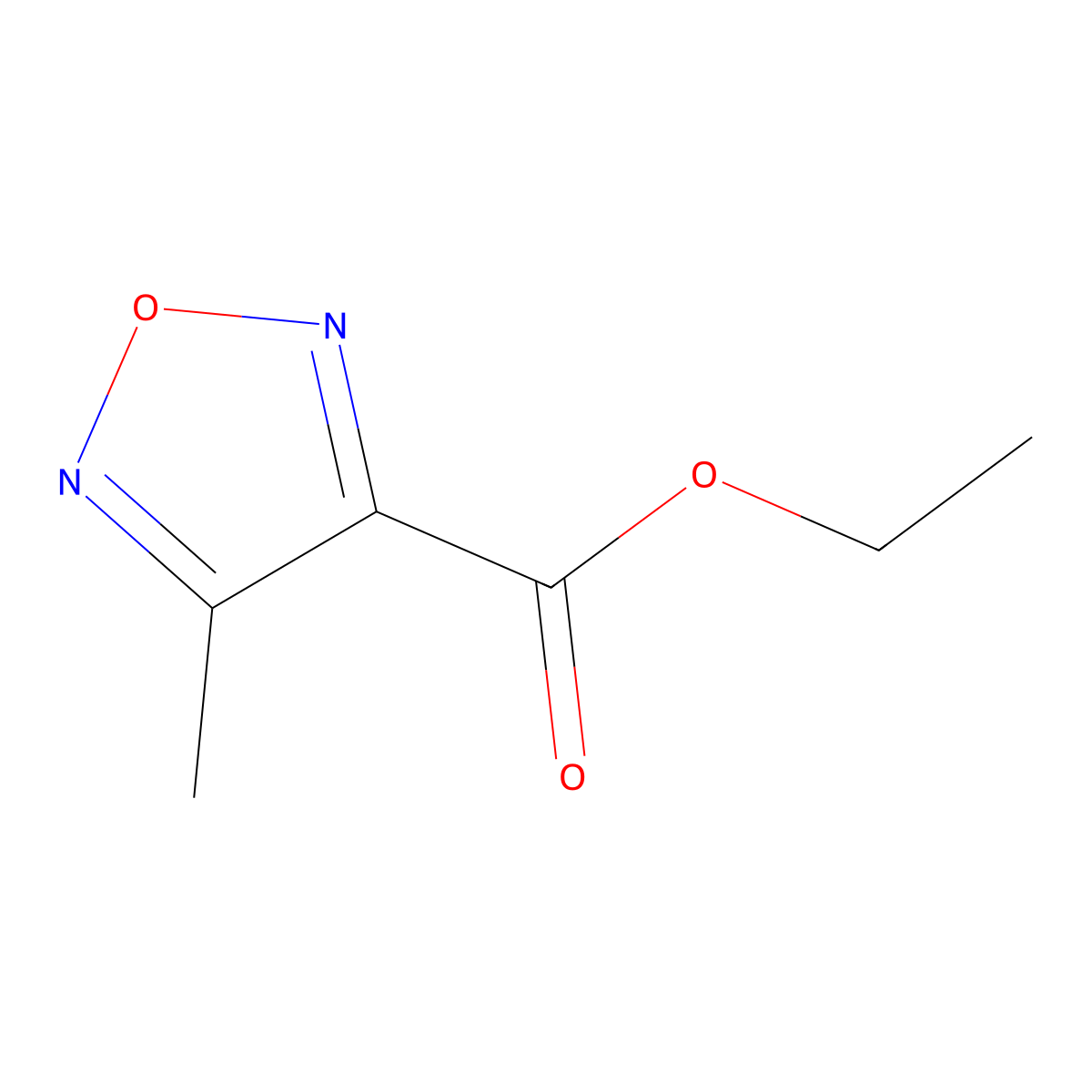Ethyl 4-methyl-1,2,5-oxadiazole-3-carboxylate molecular structure, CAS 32551-32-9