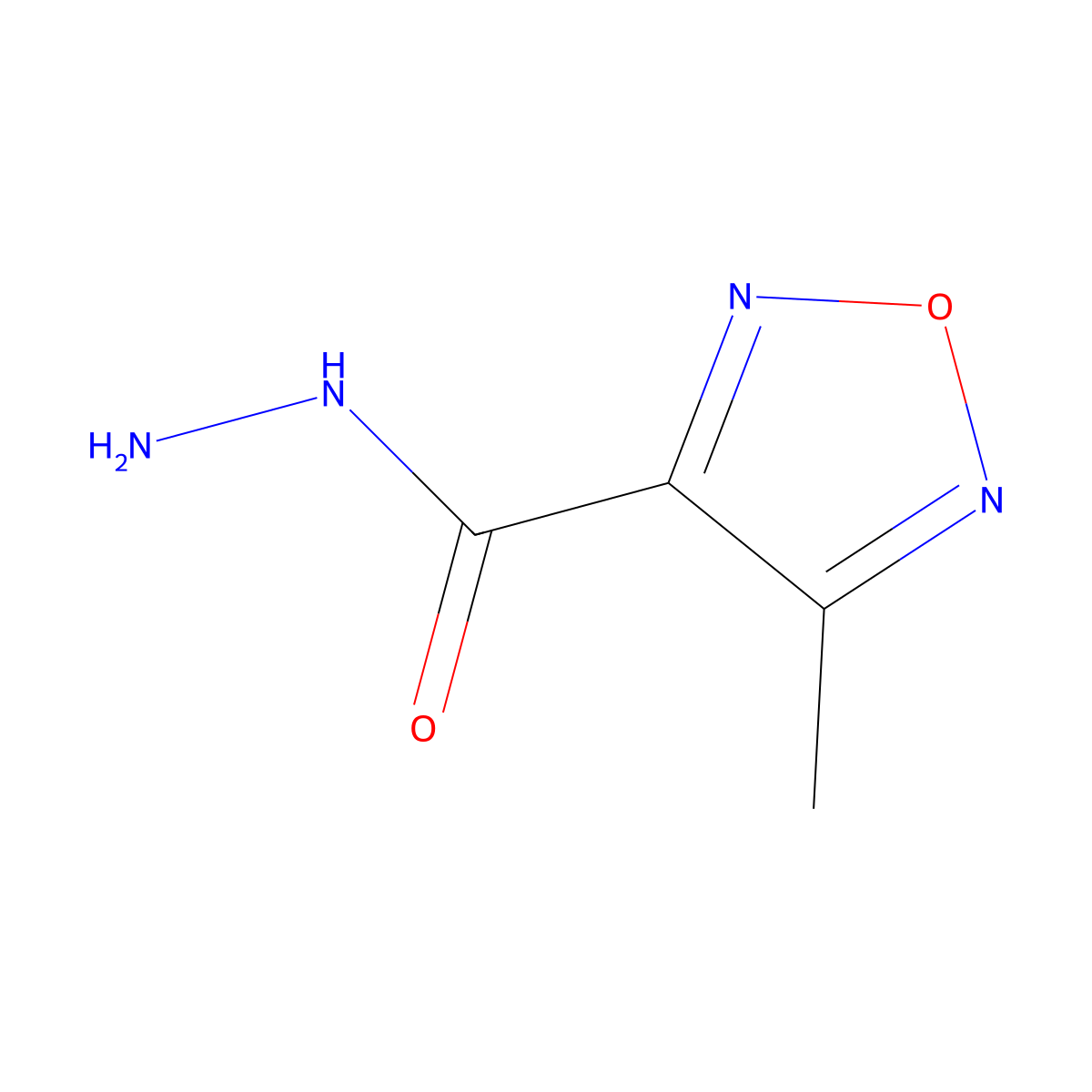 4-Methyl-1,2,5-oxadiazole-3-carboxylic acid hydrazide molecular structure, CAS 32551-34-1