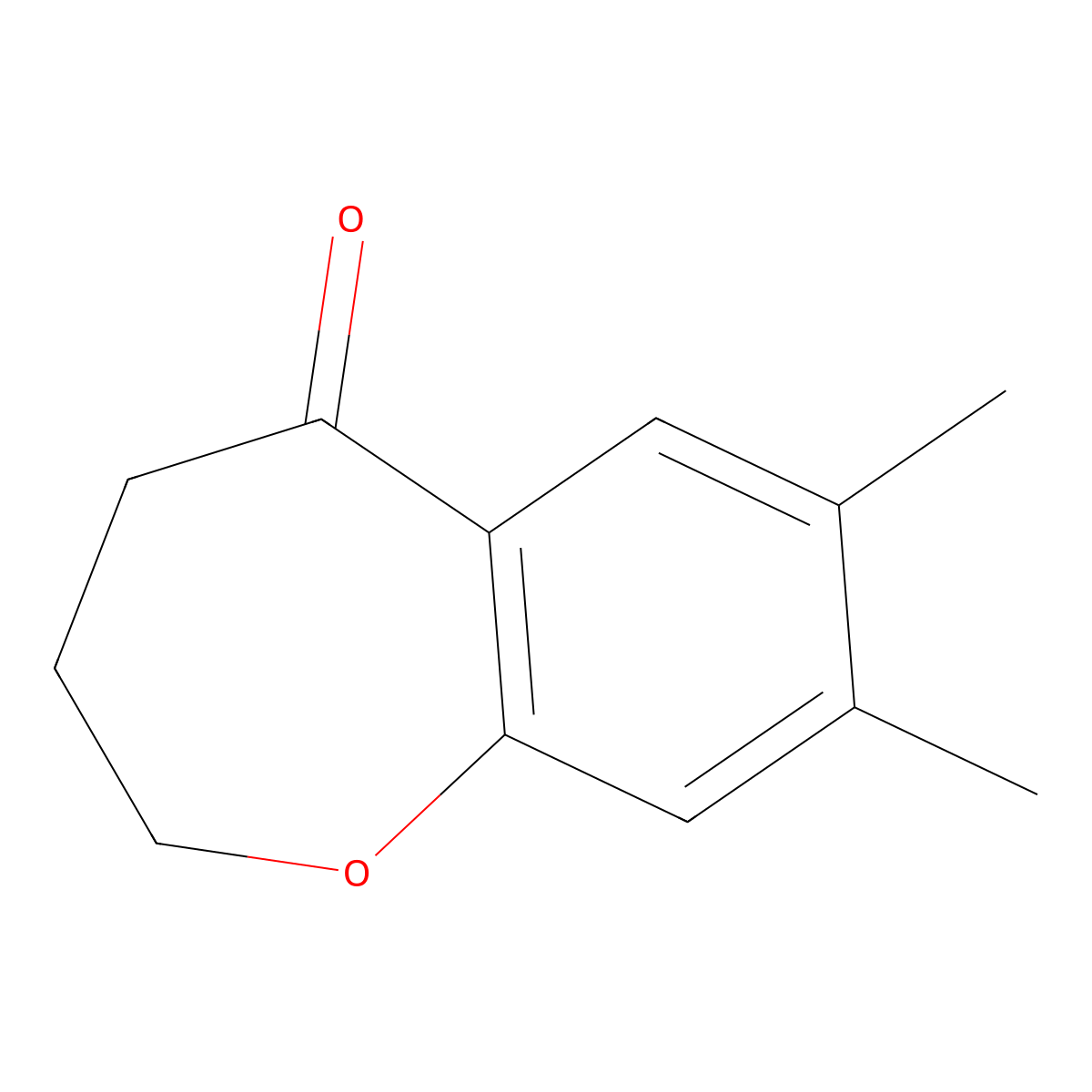 7,8-Dimethyl-2,3,4,5-tetrahydro-1-benzoxepin-5-one molecular structure, CAS 32557-51-0