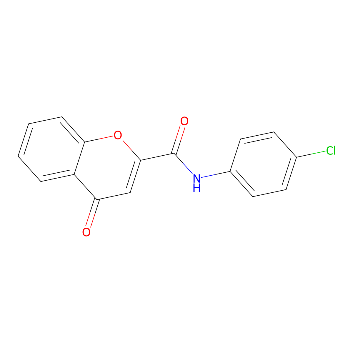 N-(4-chlorophenyl)-4-oxo-4H-chromene-2-carboxamide molecular structure, CAS 32557-94-1