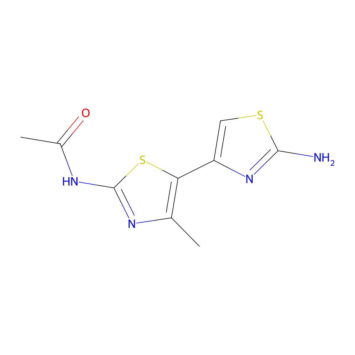N-(2-Amino-4'-methyl-[4,5']bithiazolyl-2'-yl) acetamide molecular structure, CAS 32558-17-1
