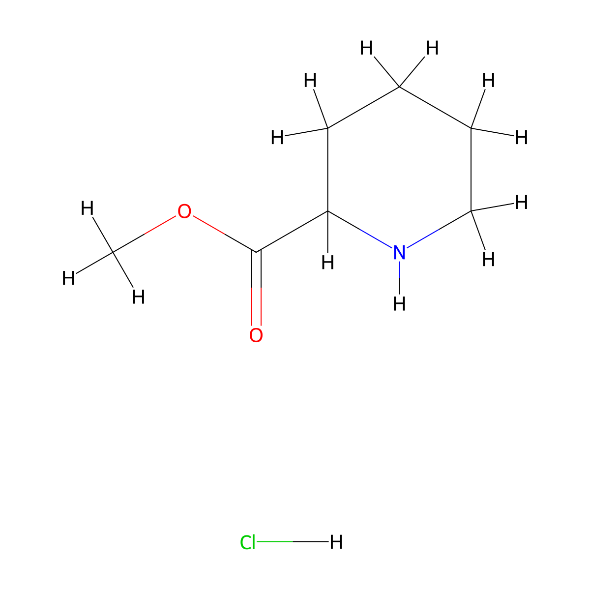 Methyl Pipecolinate Hydrochloride molecular structure, CAS 32559-18-5