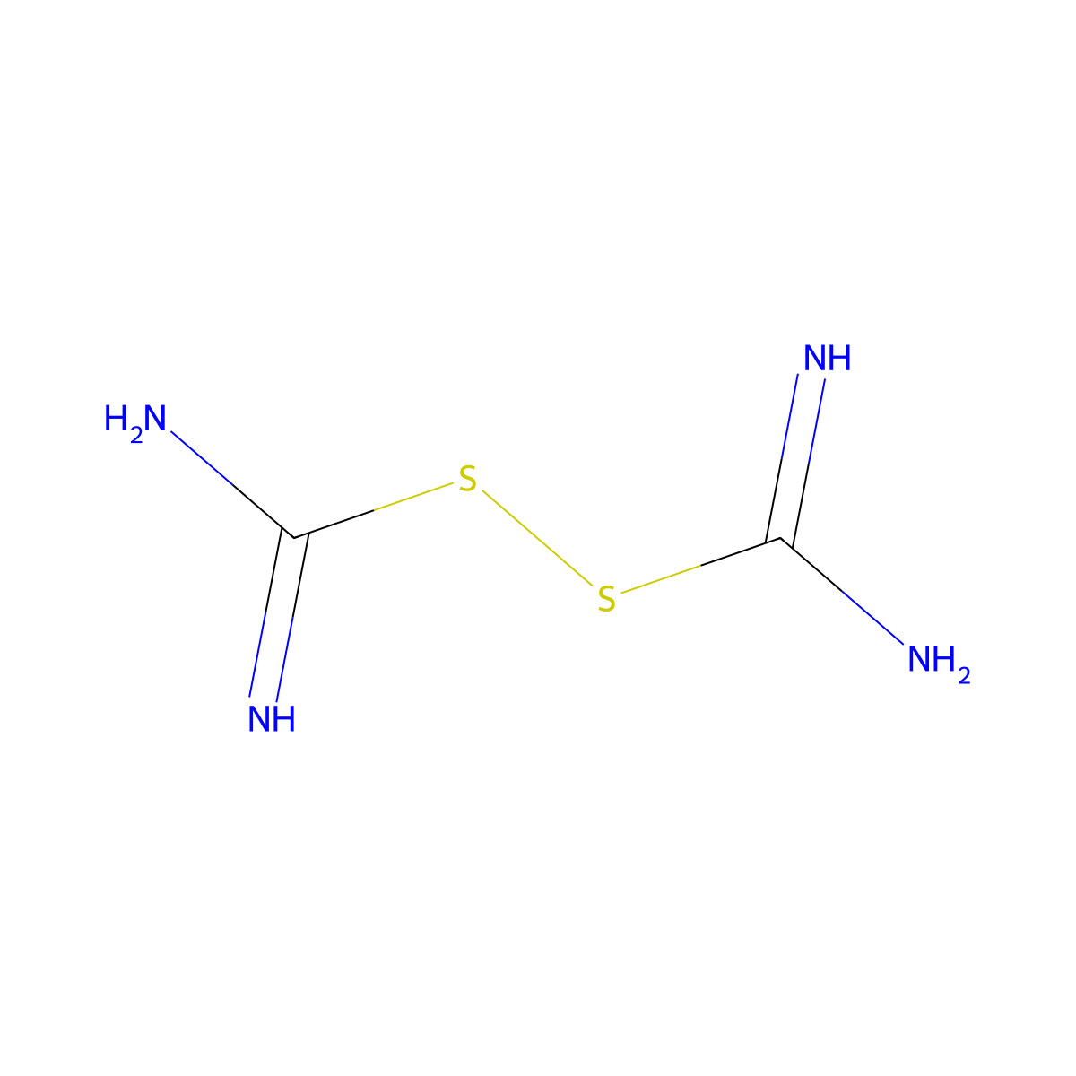 Disulfidodicarbamidine molecular structure, CAS 3256-06-2
