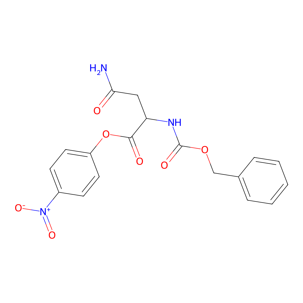 4-nitrophenyl N2-[(benzyloxy)carbonyl]-L-asparaginate molecular structure, CAS 3256-57-3