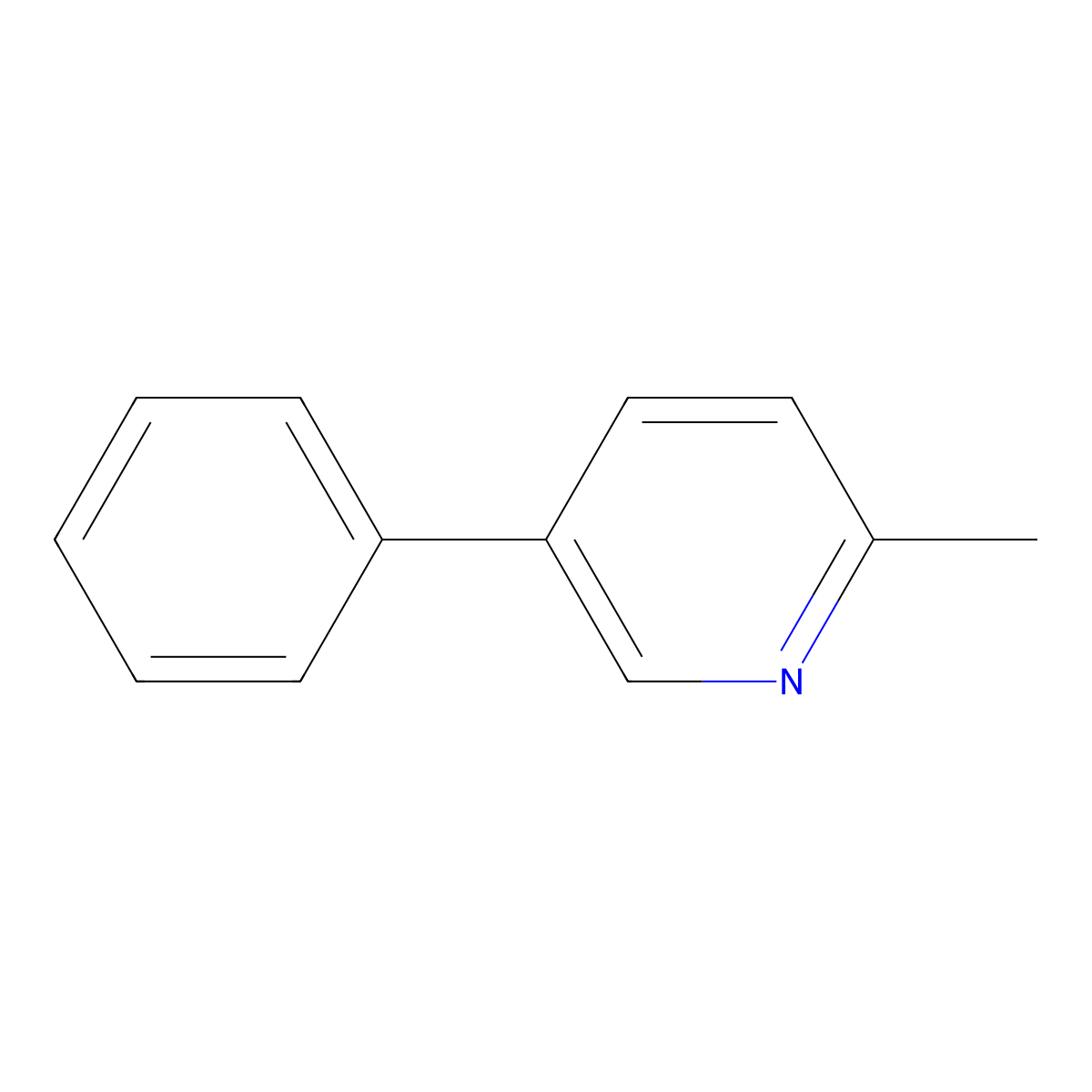 2-Methyl-5-phenylpyridine molecular structure, CAS 3256-88-0