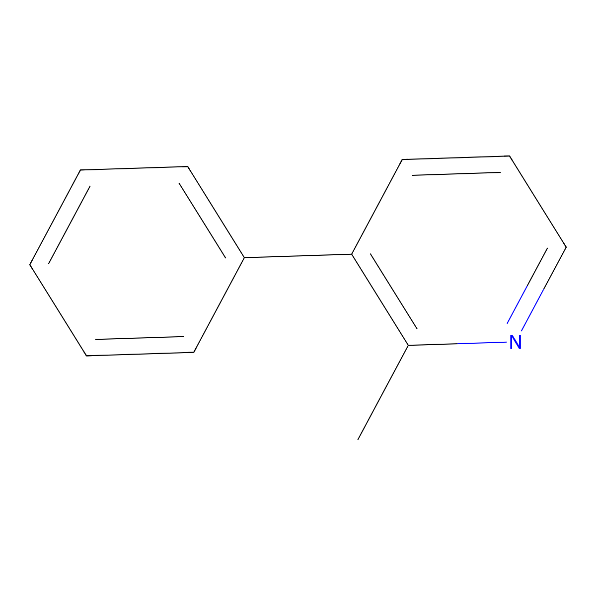 2-Methyl-3-phenylpyridine molecular structure, CAS 3256-89-1