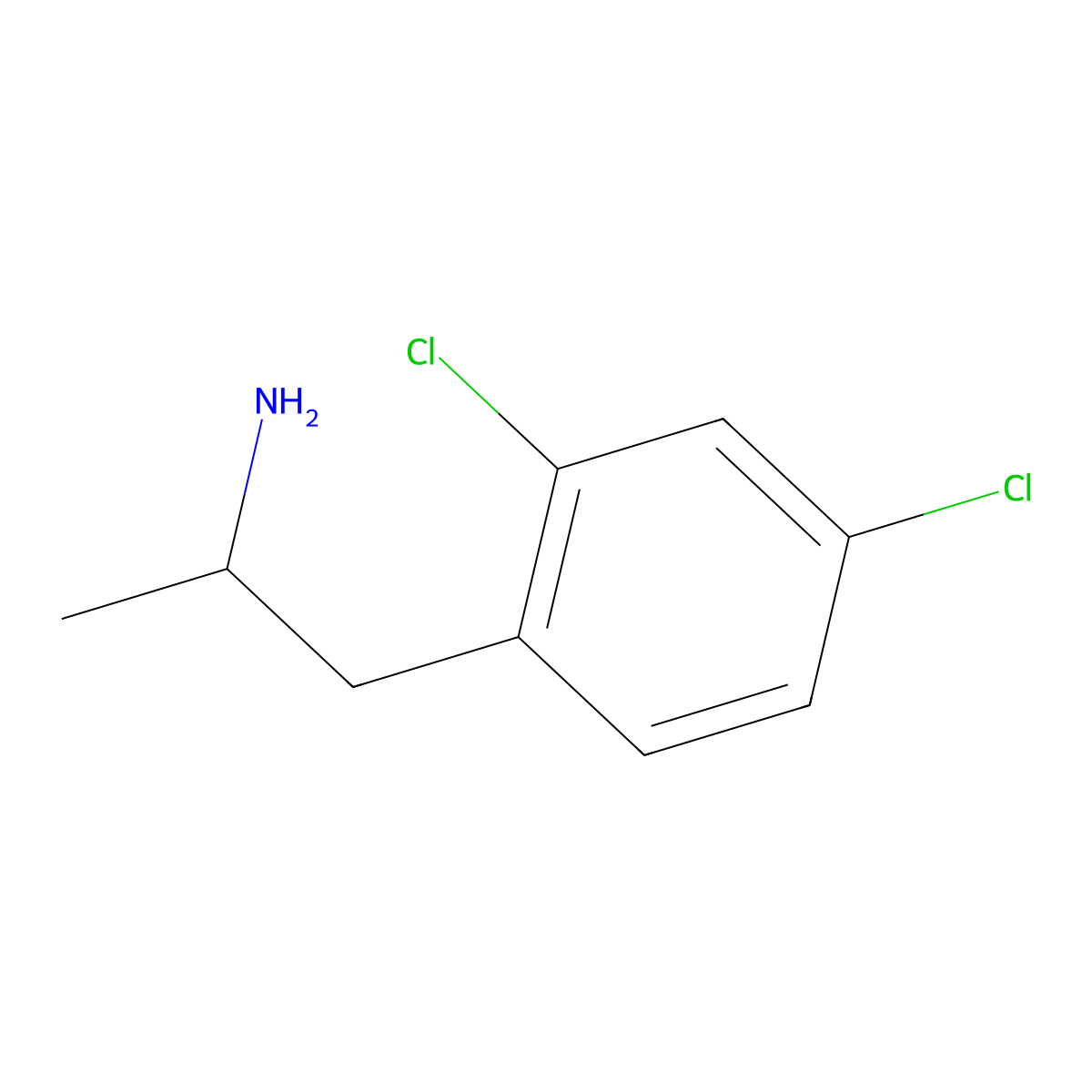 1-(2,4-Dichlorophenyl)propan-2-amine molecular structure, CAS 32560-77-3