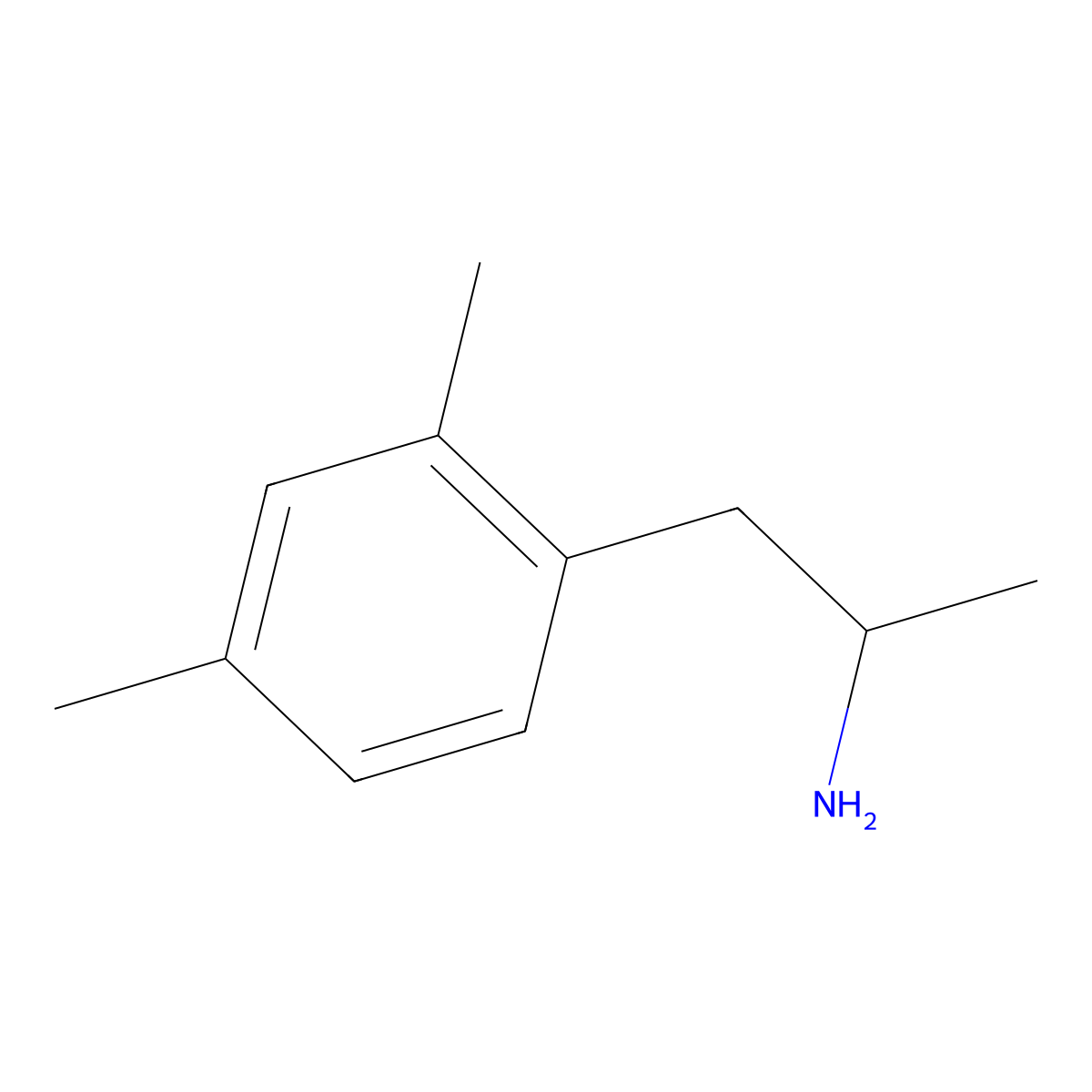 1-(2,4-Dimethylphenyl)propan-2-amine molecular structure, CAS 32560-84-2