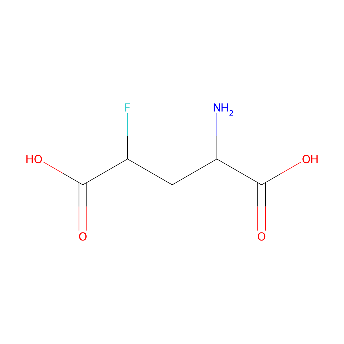 (2S,4R)-2-amino-4-fluoropentanedioic acid molecular structure, CAS 32563-24-9