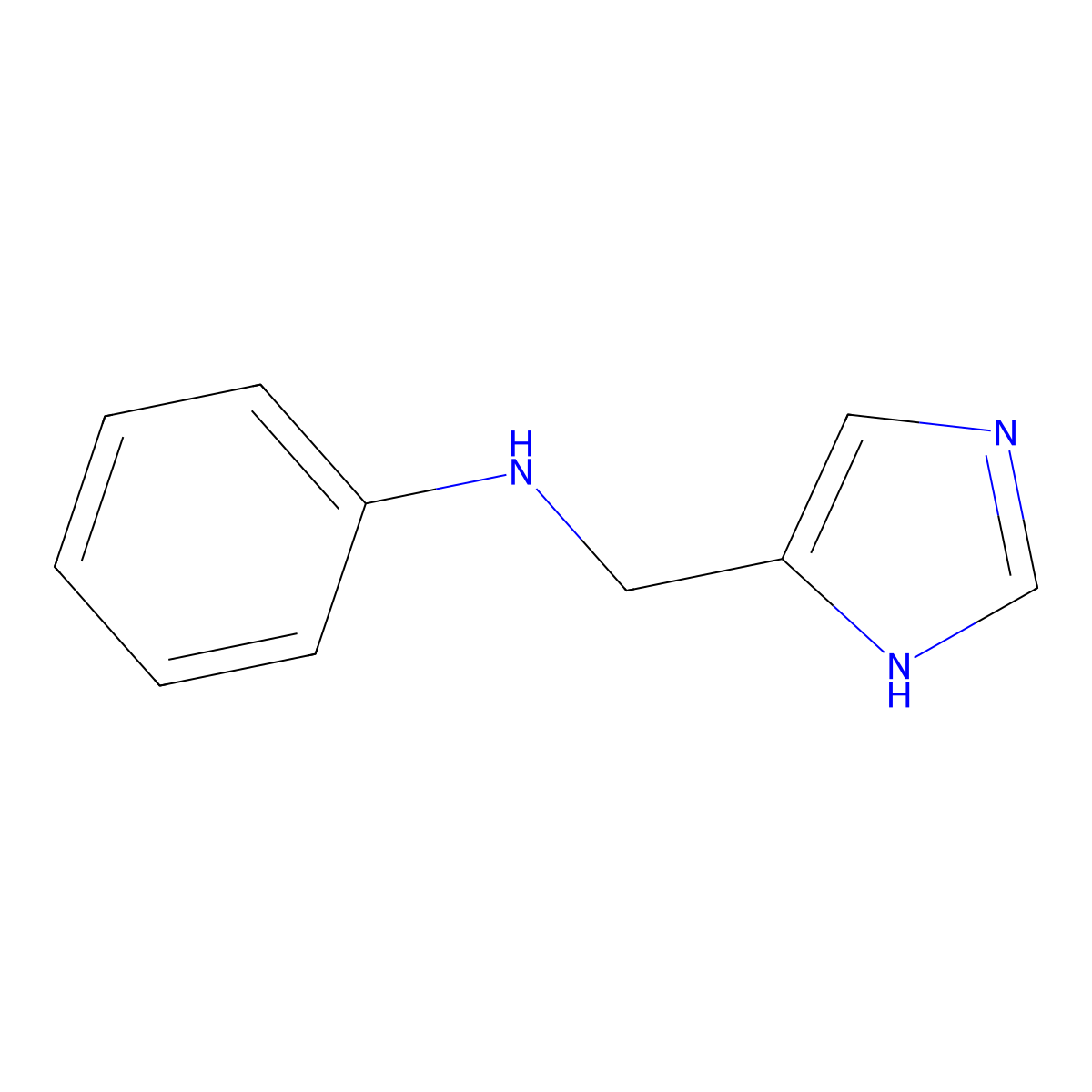 N-(1H-imidazol-4-ylmethyl)aniline molecular structure, CAS 32563-81-8