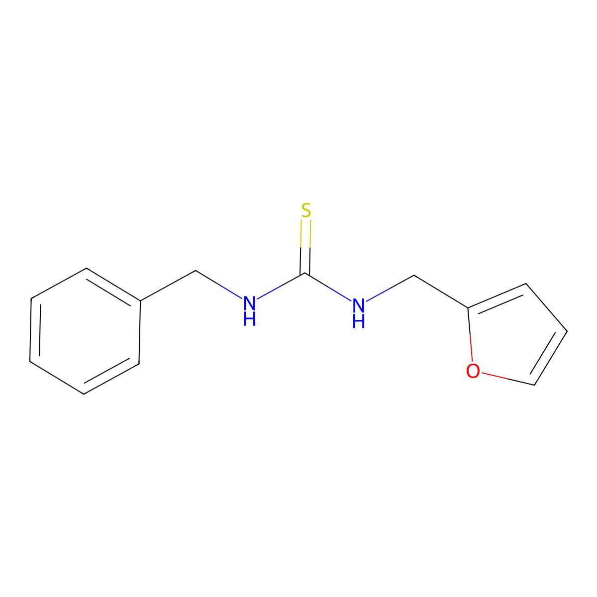 1-Benzyl-3-furfuryl-2-thiourea molecular structure, CAS 32564-37-7