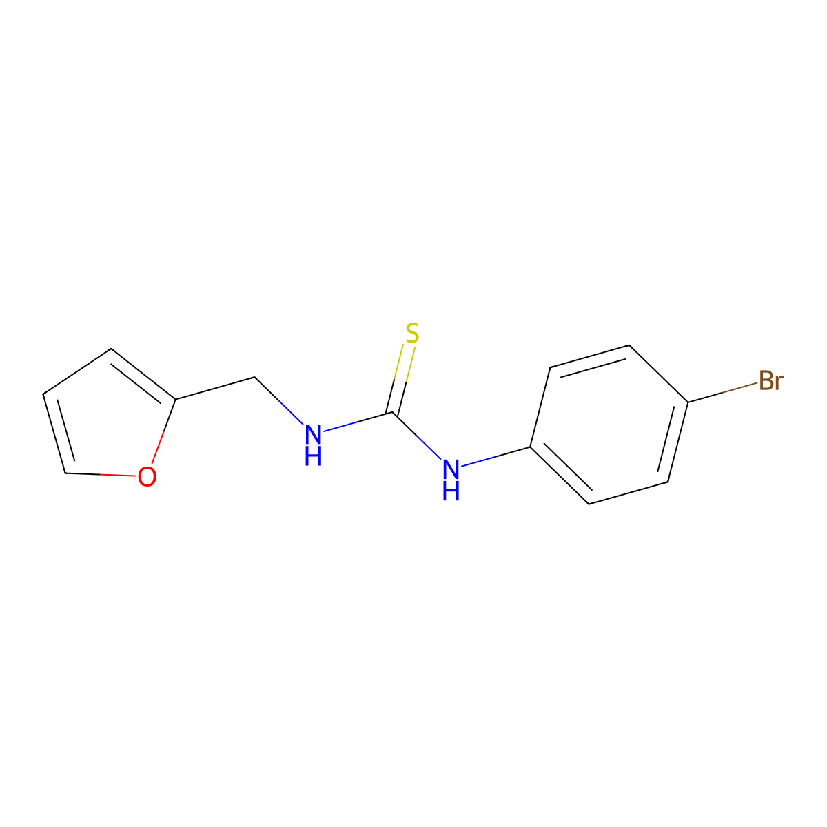 1-(4-Bromophenyl)-3-(furan-2-ylmethyl)thiourea molecular structure, CAS 32564-39-9