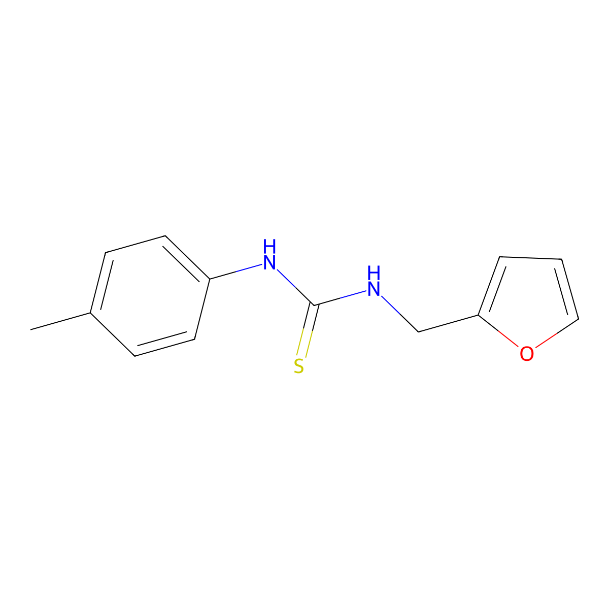 1-(Furan-2-ylmethyl)-3-(4-methylphenyl)thiourea molecular structure, CAS 32564-40-2