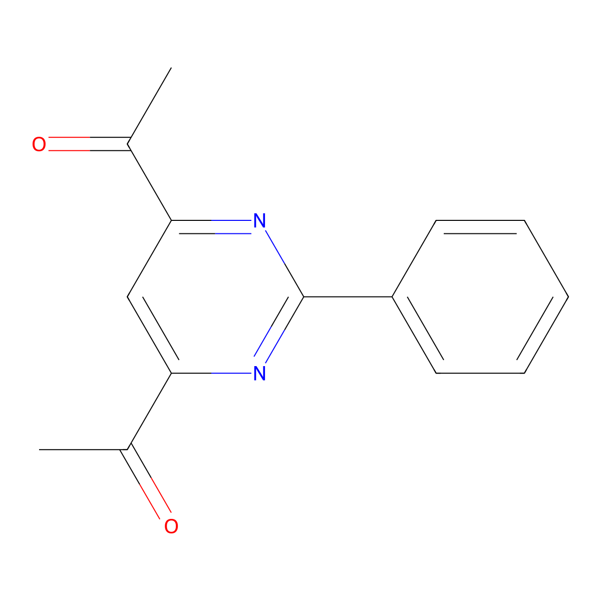 1,1'-(2-Phenylpyrimidine-4,6-diyl)bis(ethan-1-one) molecular structure, CAS 325685-74-3