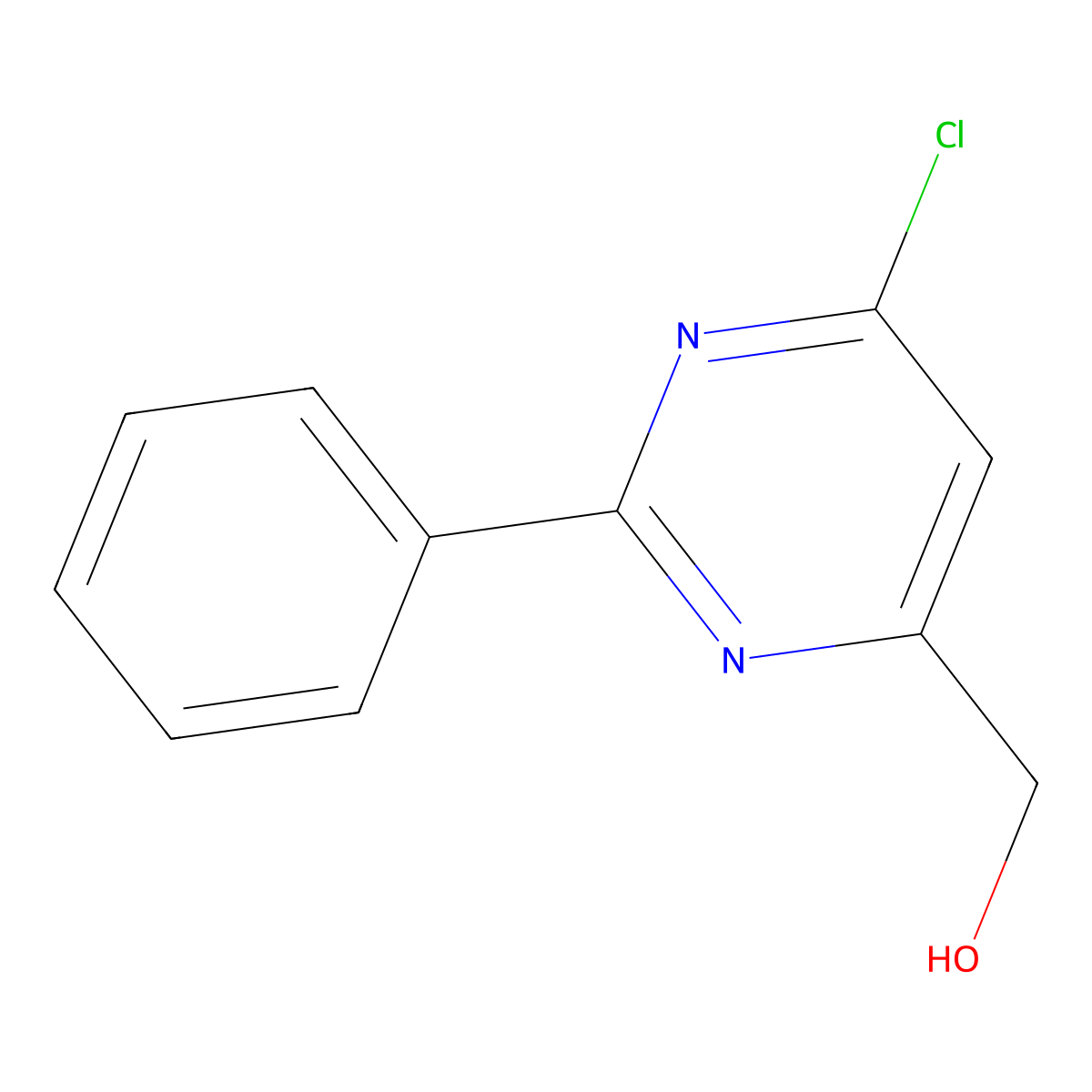 (6-Chloro-2-phenylpyrimidin-4-yl)methanol molecular structure, CAS 325685-75-4