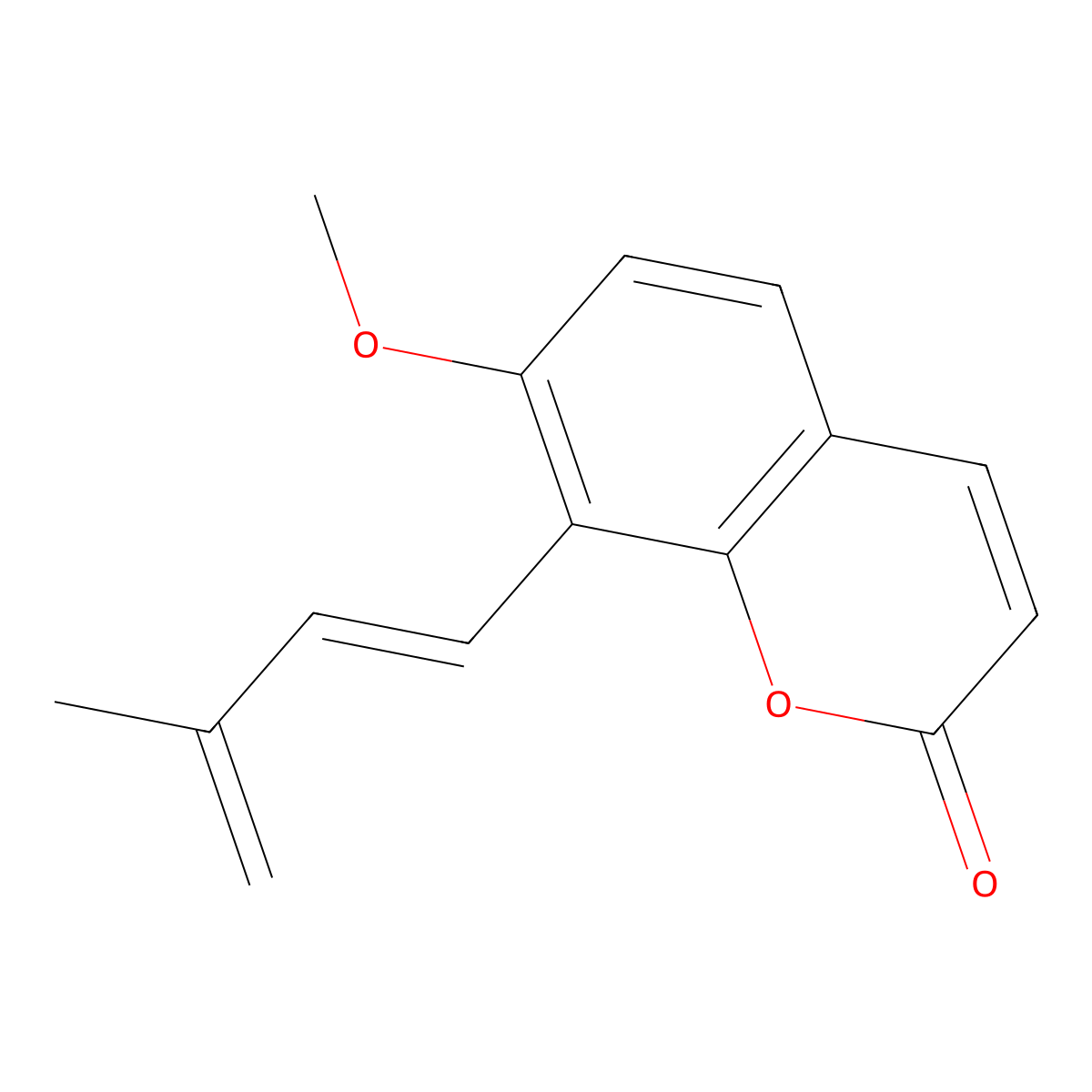 7-Methoxy-8-(3-methylbuta-1,3-dien-1-yl)-2H-chromen-2-one molecular structure, CAS 325687-08-9