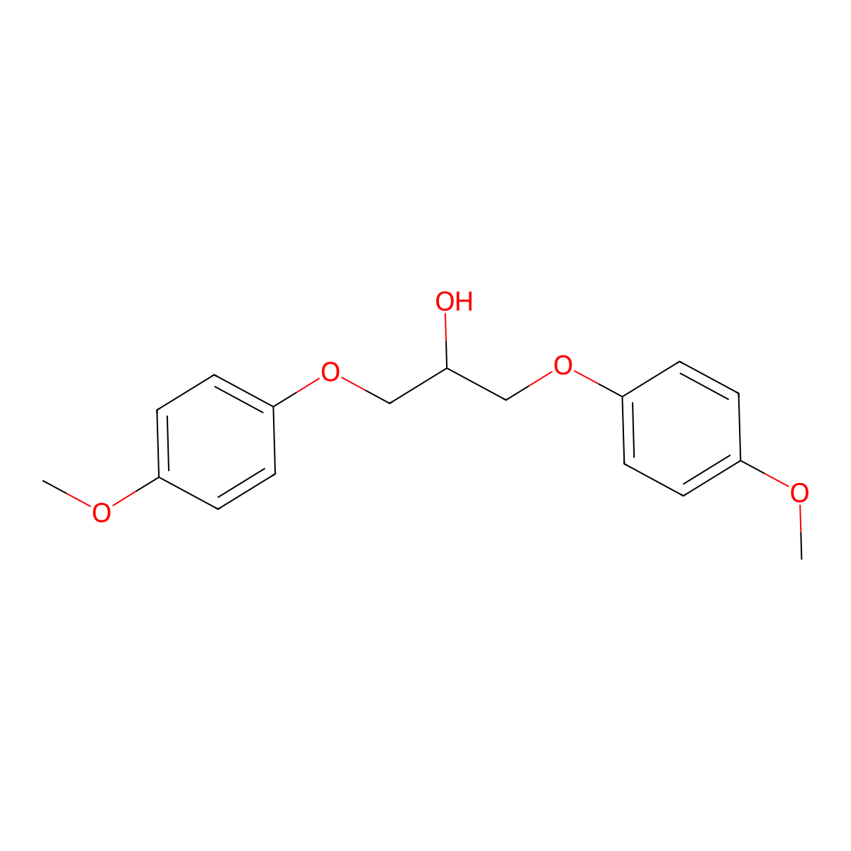 1,3-Bis(4-methoxyphenoxy)-2-propanol molecular structure, CAS 32569-64-5