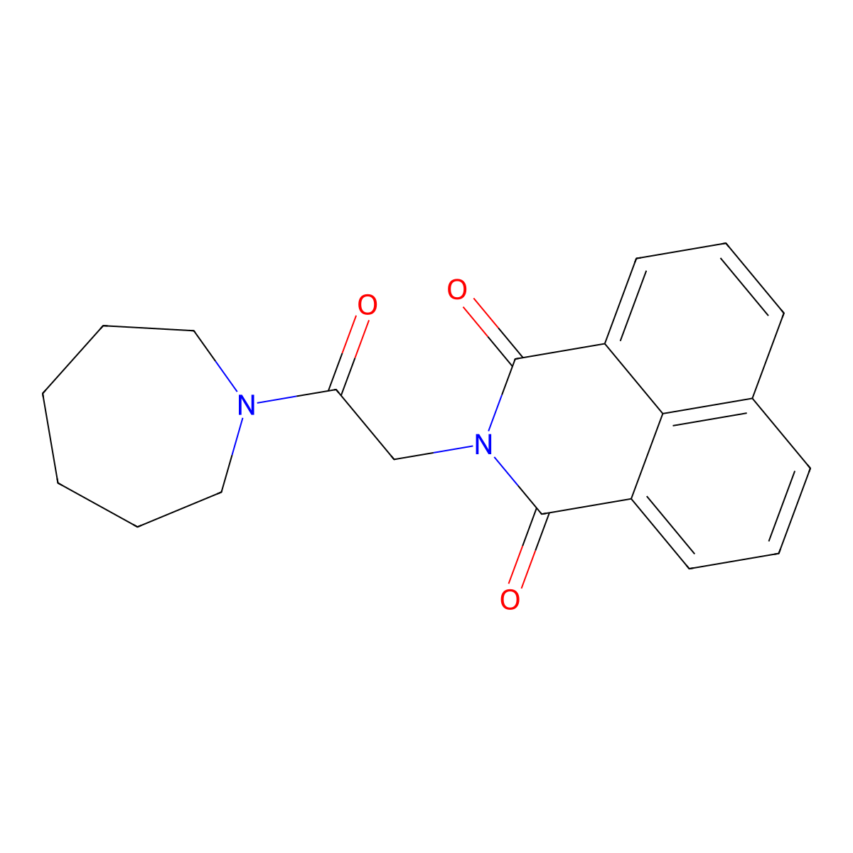 2-(2-Azepan-1-yl-2-oxo-ethyl)-benzo[de]isoquinoline-1,3-dione molecular structure, CAS 325694-38-0