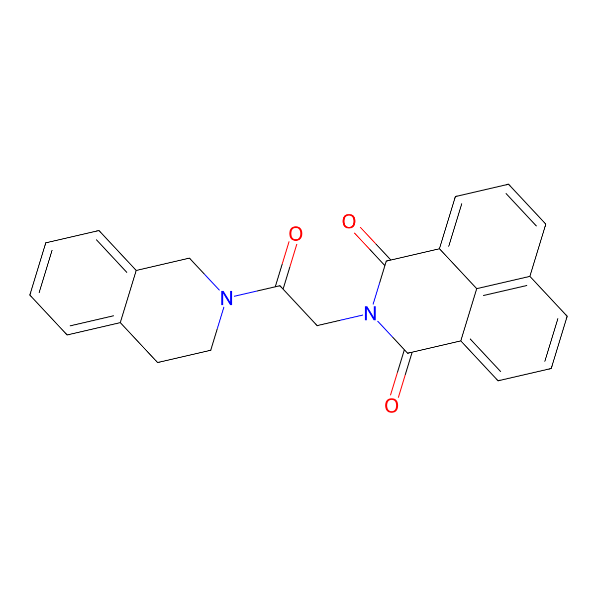 2-[2-(3,4-dihydro-1H-isoquinolin-2-yl)-2-oxoethyl]benzo[de]isoquinoline-1,3-dione molecular structure, CAS 325694-39-1