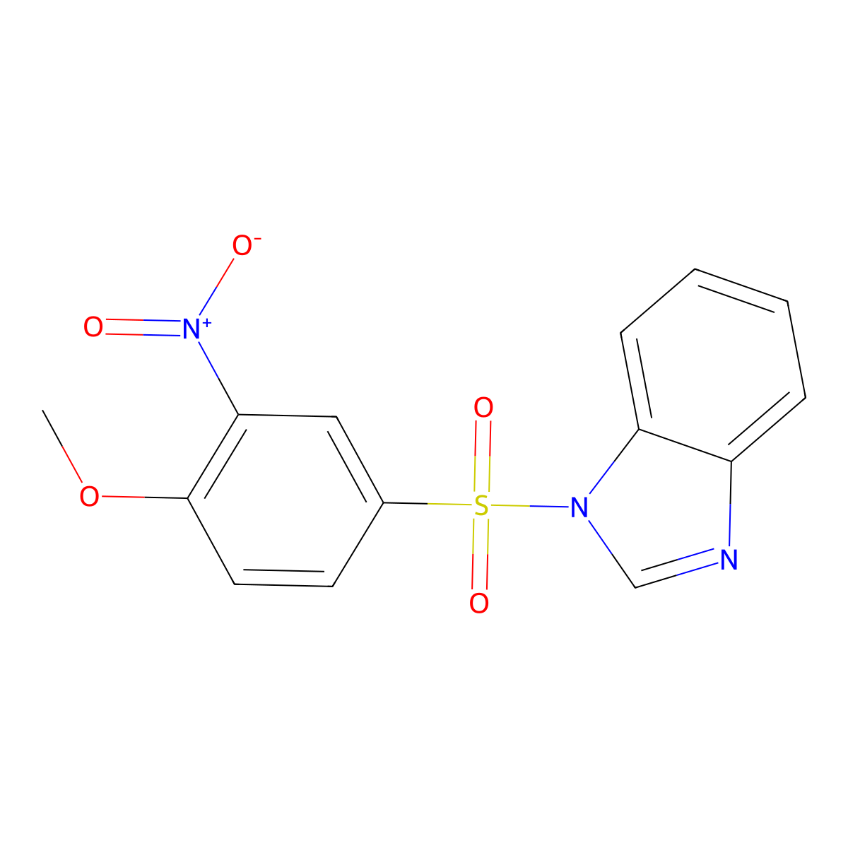 1-((4-methoxy-3-nitrophenyl)sulfonyl)-1H-benzo[d]imidazole molecular structure, CAS 325694-66-4