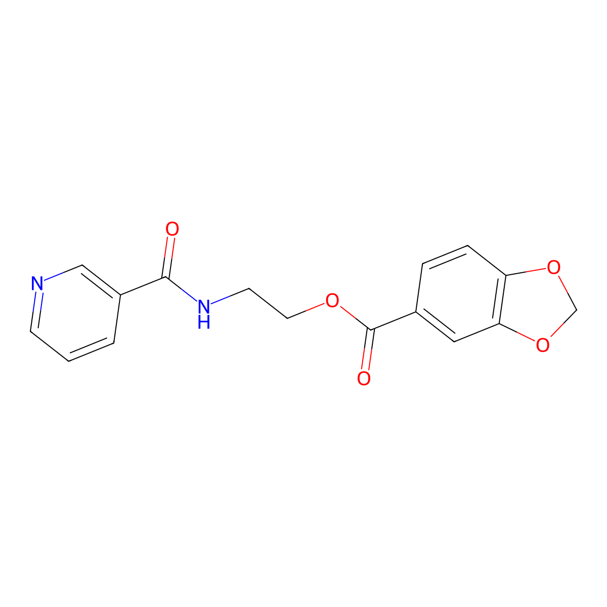 2-(Nicotinamido)ethyl benzo[d][1,3]dioxole-5-carboxylate molecular structure, CAS 325694-88-0