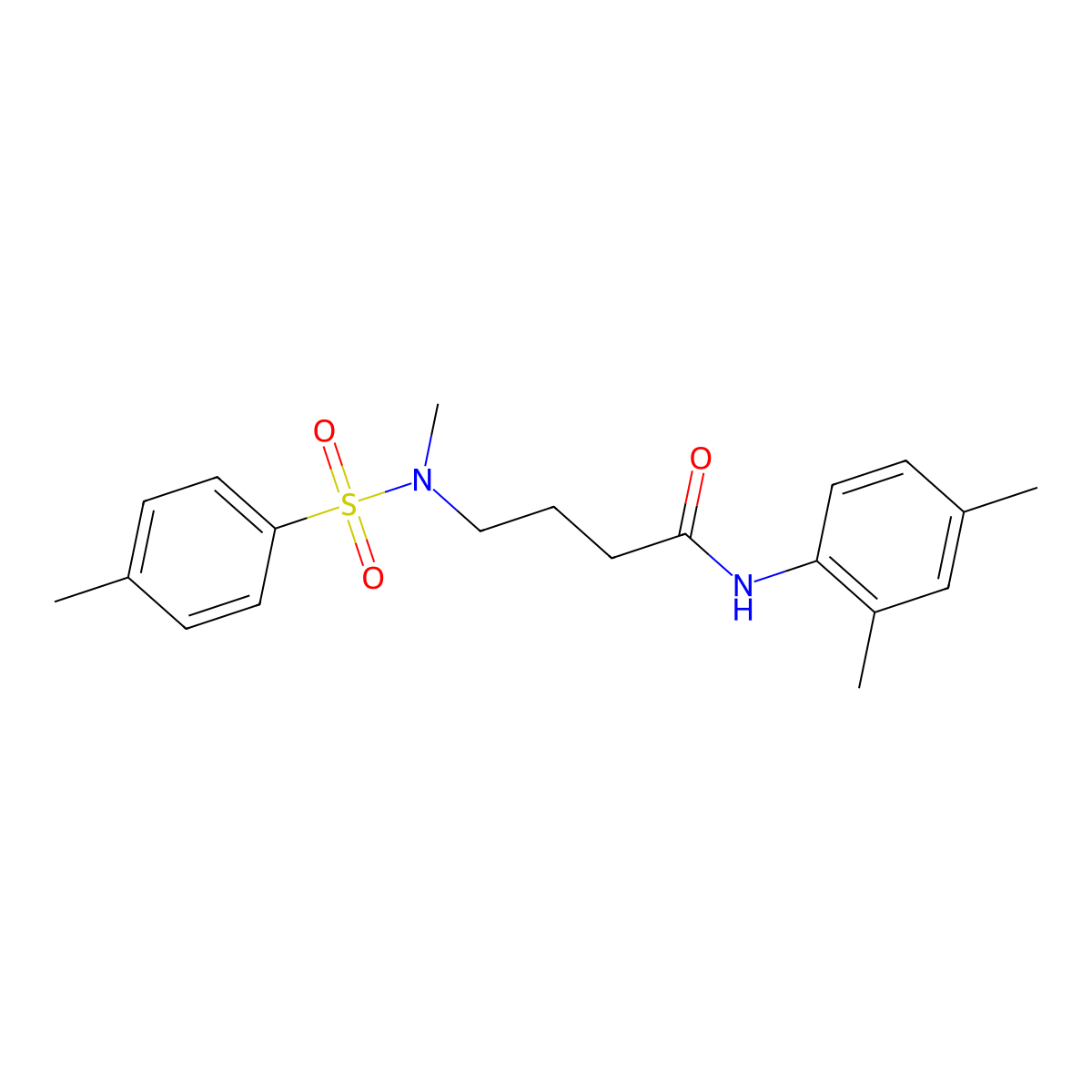 N-(2,4-dimethylphenyl)-4-{methyl[(4-methylphenyl)sulfonyl]amino}butanamide molecular structure, CAS 325694-91-5