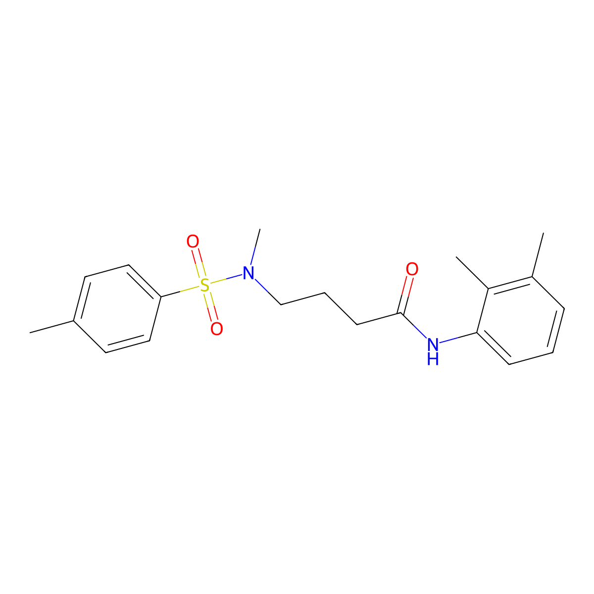 N-(2,3-Dimethylphenyl)-4-(N-methyl4-methylbenzenesulfonamido)butanamide molecular structure, CAS 325694-92-6