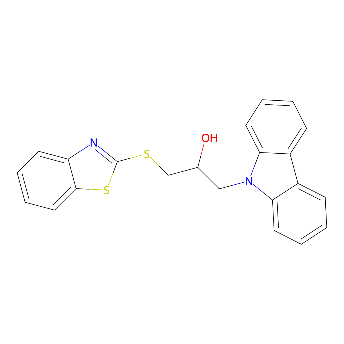 1-(1,3-Benzothiazol-2-ylsulfanyl)-3-carbazol-9-ylpropan-2-ol molecular structure, CAS 325695-35-0