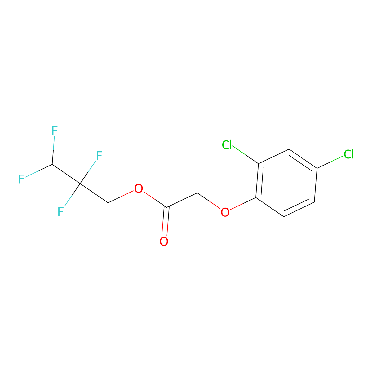 2,2,3,3-Tetrafluoropropyl 2-(2,4-dichlorophenoxy)acetate molecular structure, CAS 325699-68-1