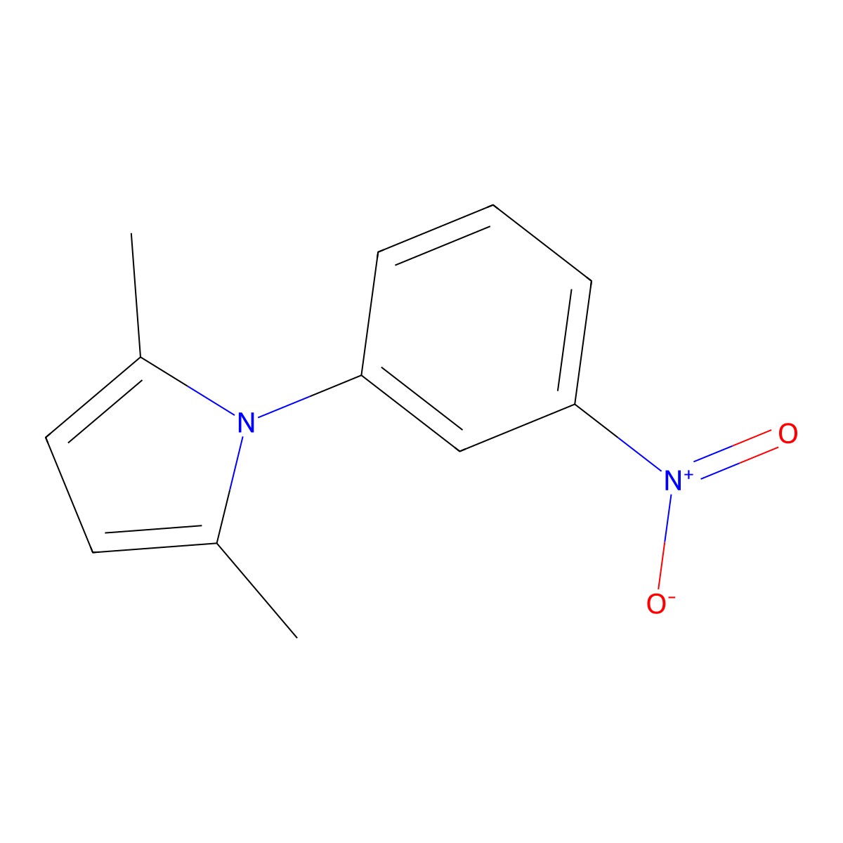 2,5-Dimethyl-1-(3-nitrophenyl)pyrrole molecular structure, CAS 32570-23-3