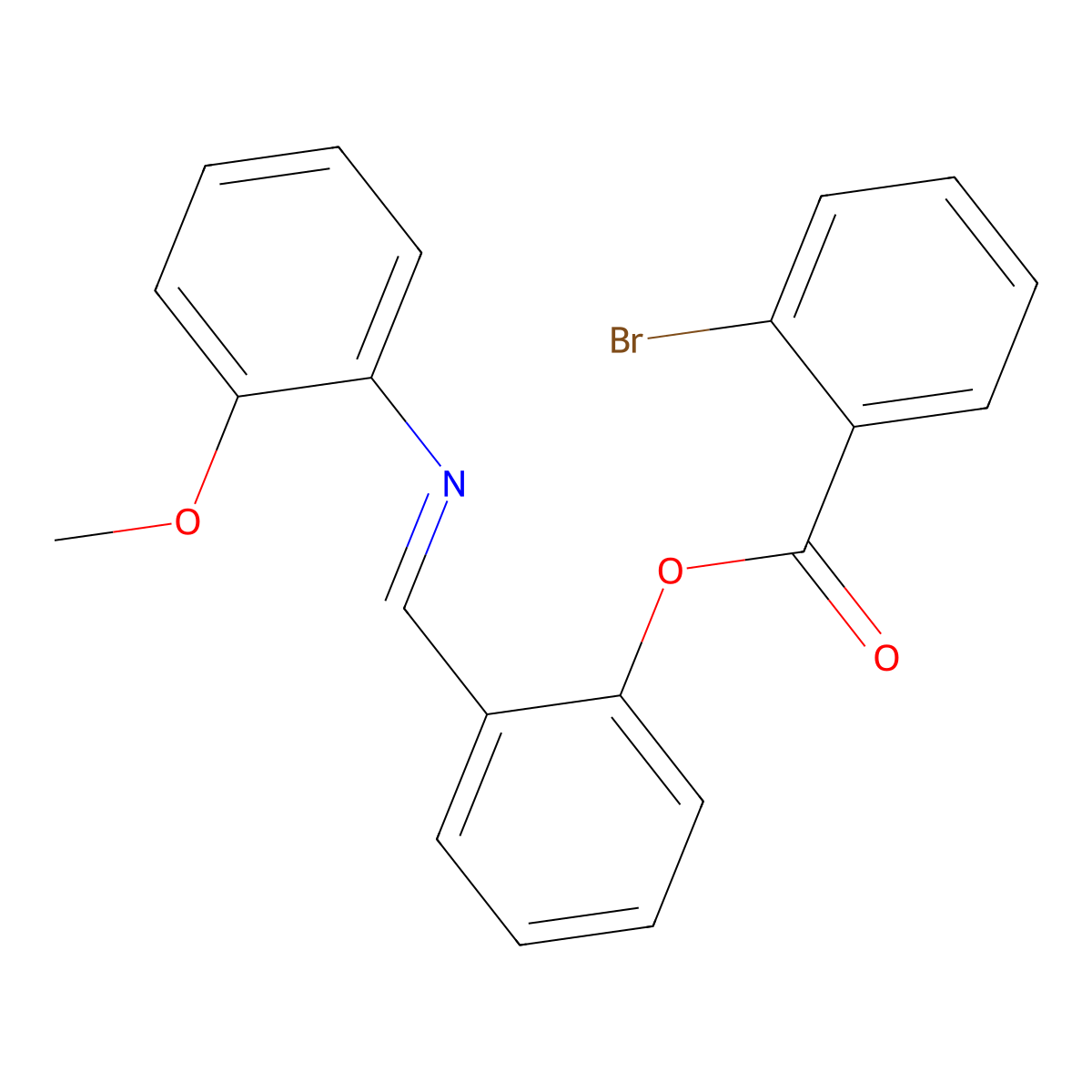 [2-[(2-Methoxyphenyl)iminomethyl]phenyl] 2-bromobenzoate molecular structure, CAS 325700-29-6