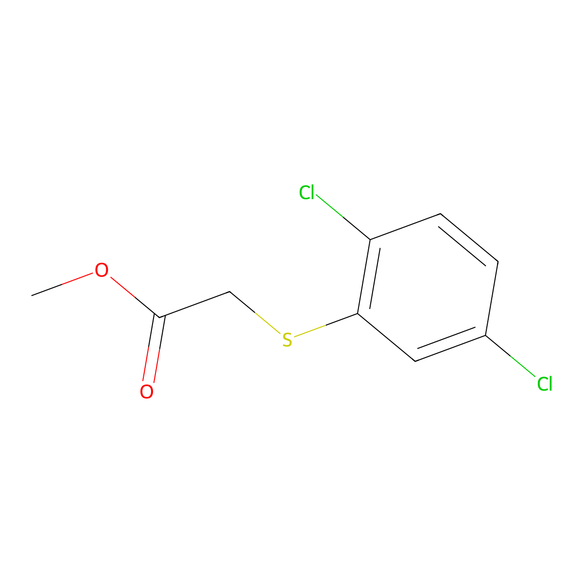 Methyl 2-[(2,5-dichlorophenyl)sulfanyl]acetate molecular structure, CAS 325700-70-7