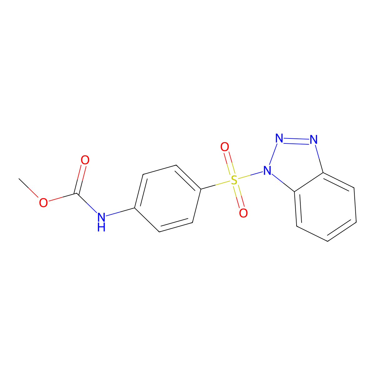 methyl N-[4-(benzotriazol-1-ylsulfonyl)phenyl]carbamate molecular structure, CAS 325701-97-1