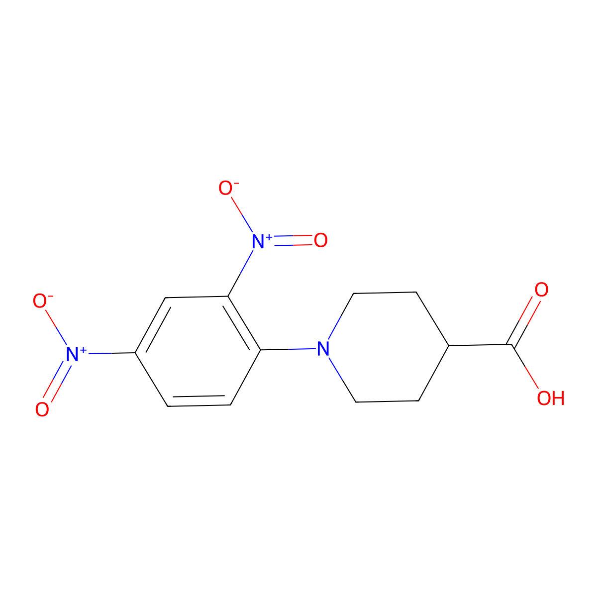 1-(2,4-Dinitrophenyl)piperidine-4-carboxylic acid molecular structure, CAS 325701-99-3