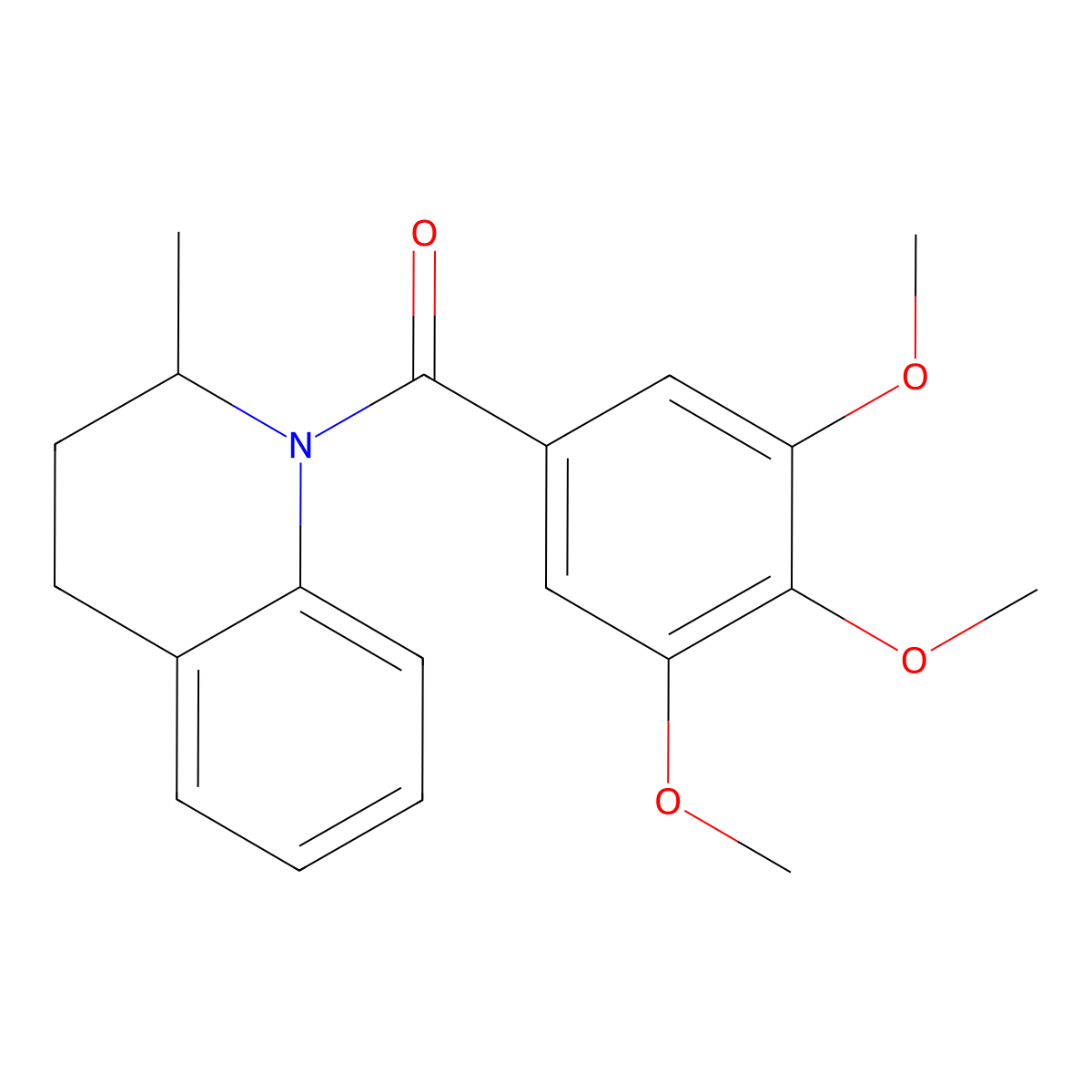 2-Methyl-1-(3,4,5-trimethoxybenzoyl)-1,2,3,4-tetrahydroquinoline molecular structure, CAS 325702-03-2
