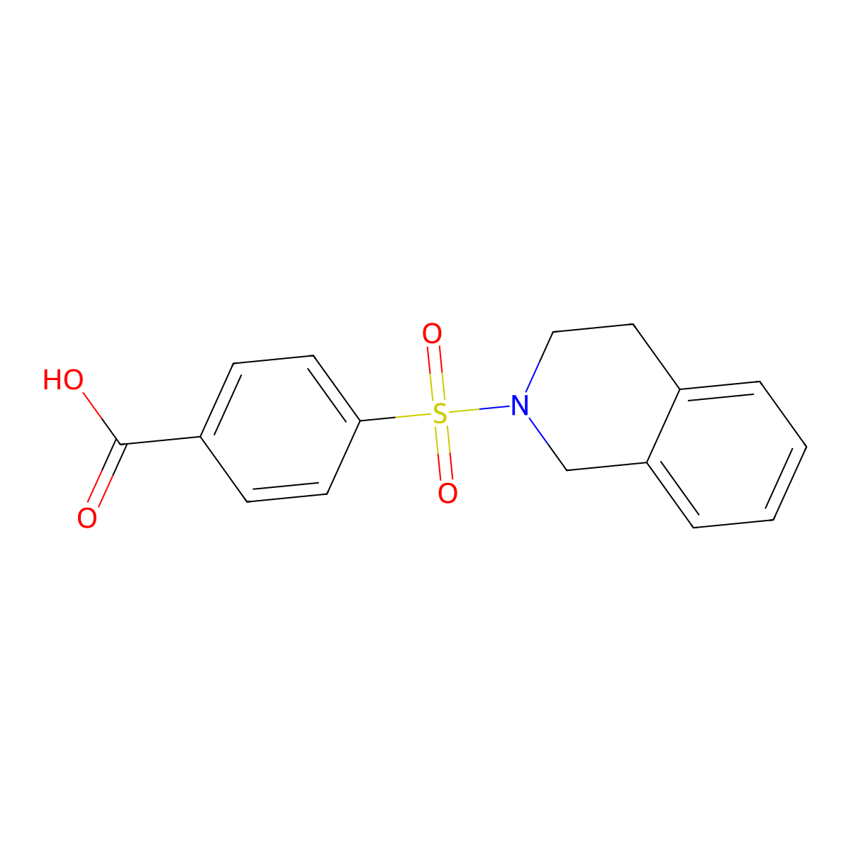 4-((3,4-dihydroisoquinolin-2(1H)-yl)sulfonyl)benzoic acid molecular structure, CAS 325702-76-9