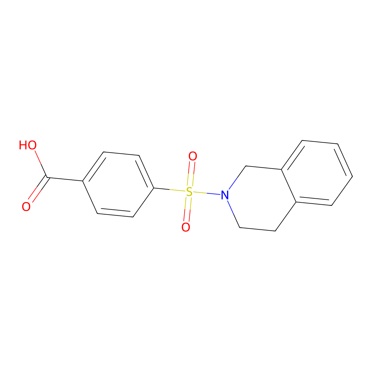 4-((3,4-dihydroisoquinolin-2(1H)-yl)sulfonyl)benzoic acid molecular structure, CAS 325702-76-9