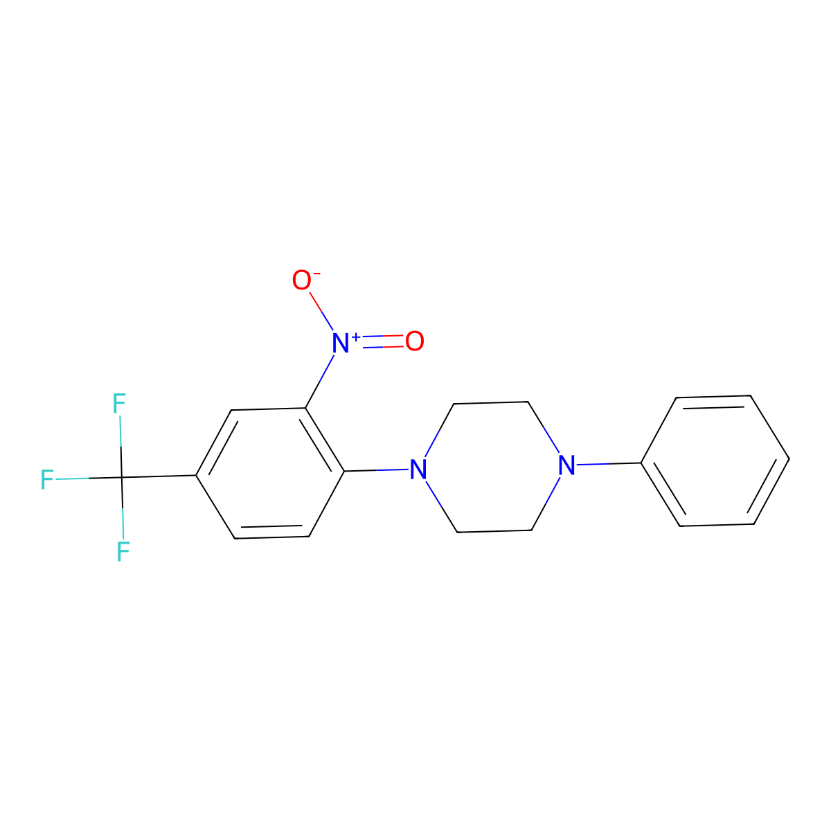 1-[2-Nitro-4-(trifluoromethyl)phenyl]-4-phenylpiperazine molecular structure, CAS 325702-84-9