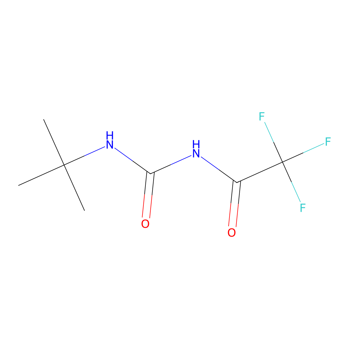 N-(tert-butylcarbamoyl)-2,2,2-trifluoroacetamide molecular structure, CAS 325702-98-5