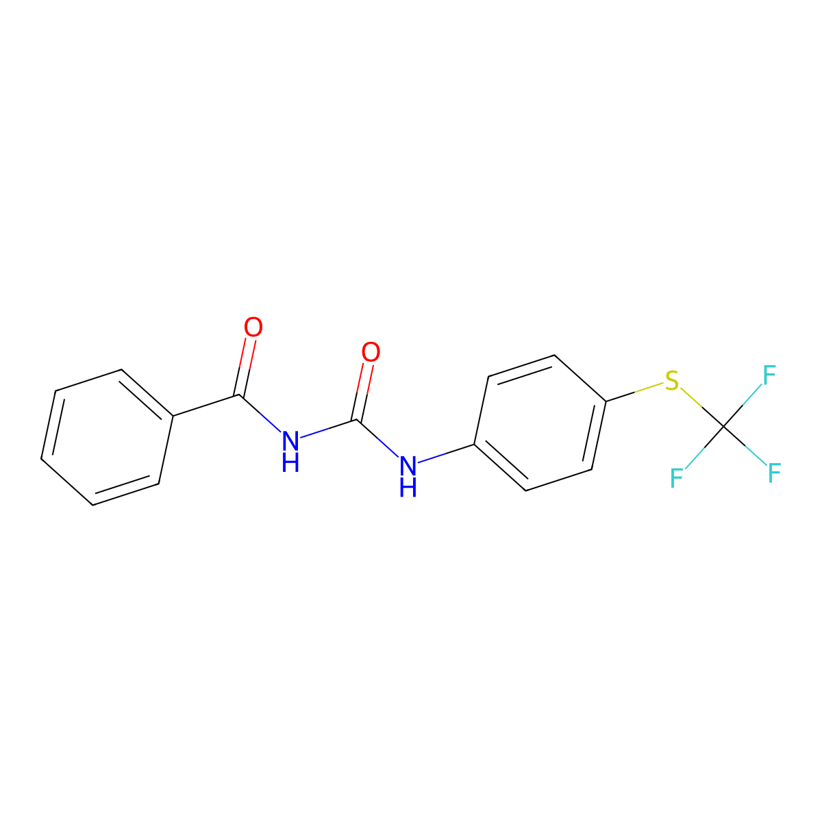 N-((4-((trifluoromethyl)thio)phenyl)carbamoyl)benzamide molecular structure, CAS 325703-00-2