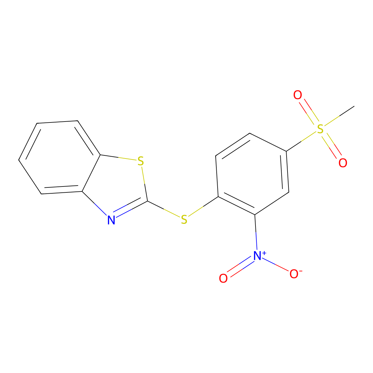 2-[(4-Methanesulfonyl-2-nitrophenyl)sulfanyl]-1,3-benzothiazole molecular structure, CAS 325703-58-0