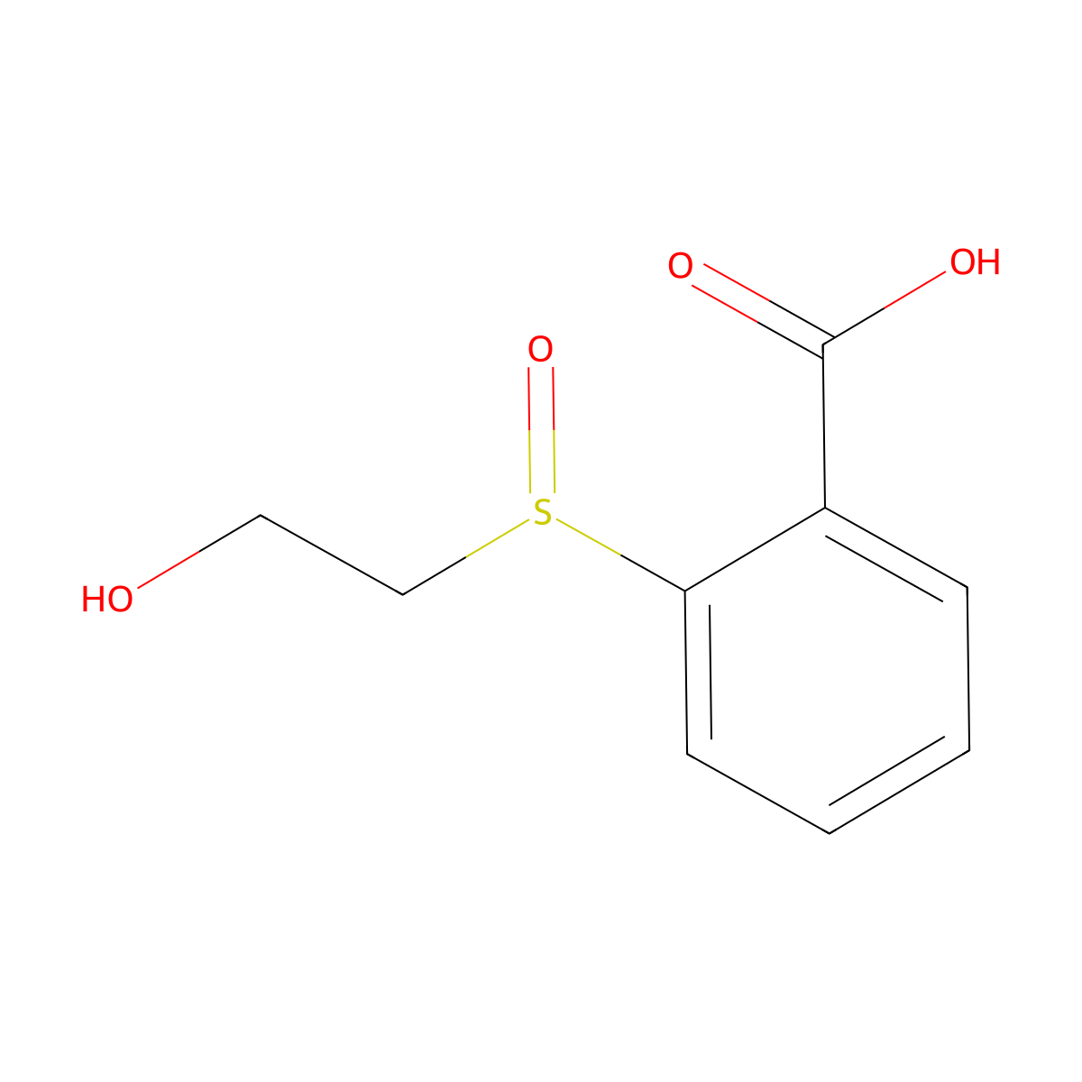 2-[(2-Hydroxyethyl)sulfinyl]benzoic acid molecular structure, CAS 325703-91-1