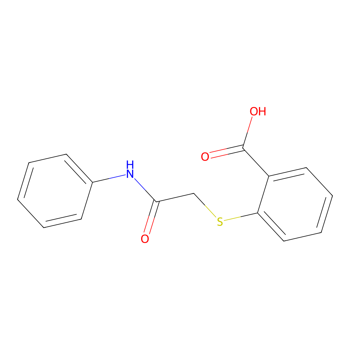2-{[(Phenylcarbamoyl)methyl]sulfanyl}benzoic acid molecular structure, CAS 325703-98-8