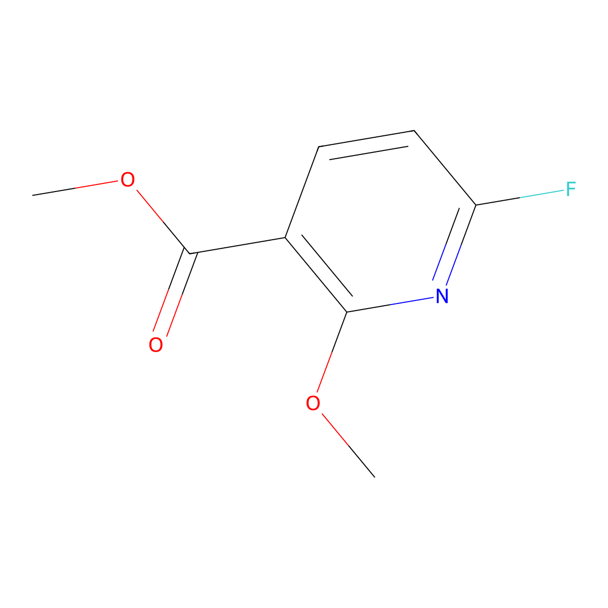 Methyl 6-fluoro-2-methoxynicotinate molecular structure, CAS 325707-62-8