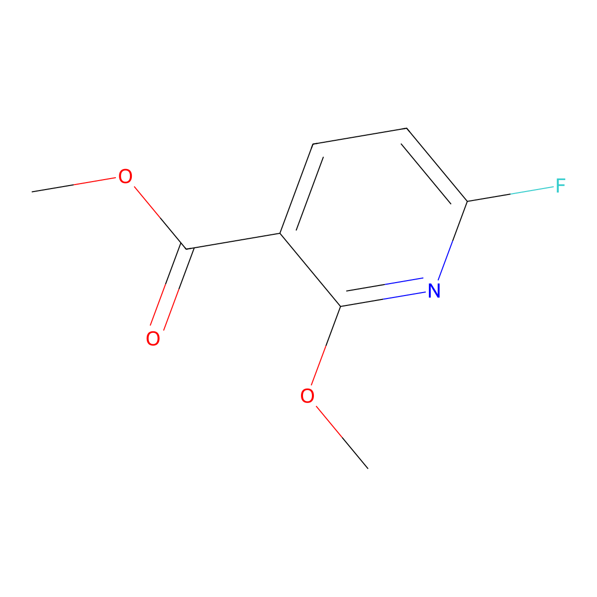 Methyl 6-fluoro-2-methoxynicotinate molecular structure, CAS 325707-62-8