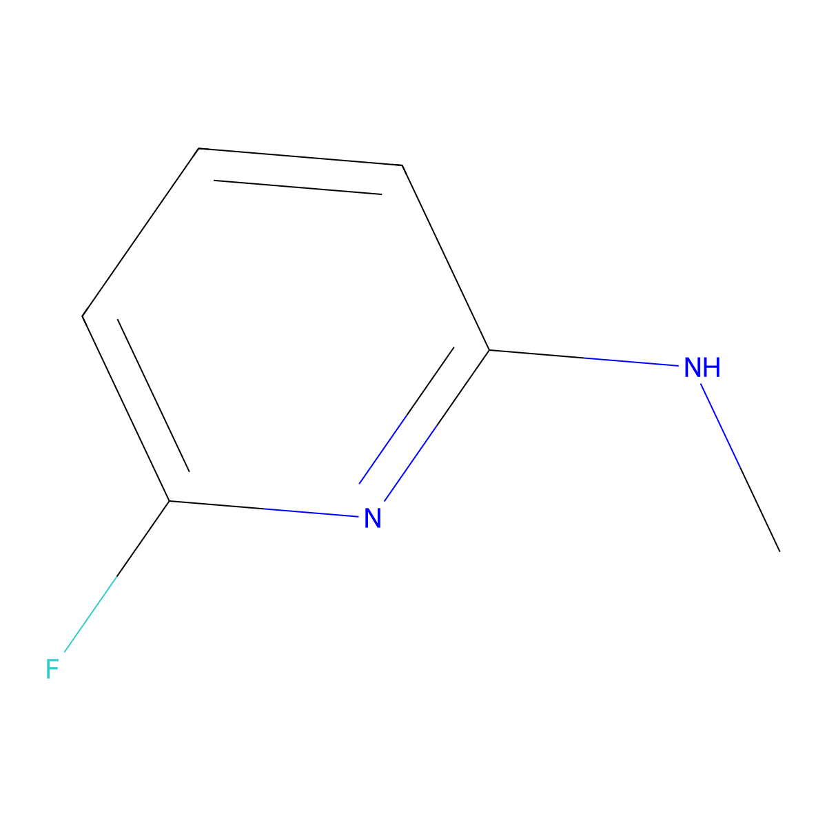 6-fluoro-N-methylpyridin-2-amine molecular structure, CAS 325707-66-2